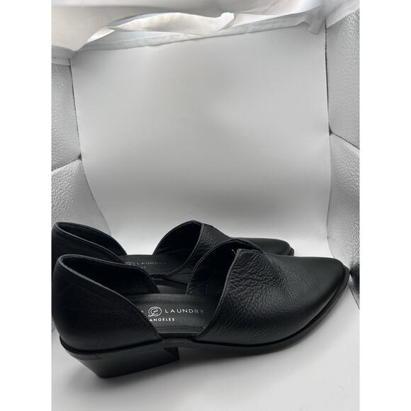 Chinese Laundry Womens Sz 8.5 pebbled leather slip on shooties stacked heel - Picture 4 of 6